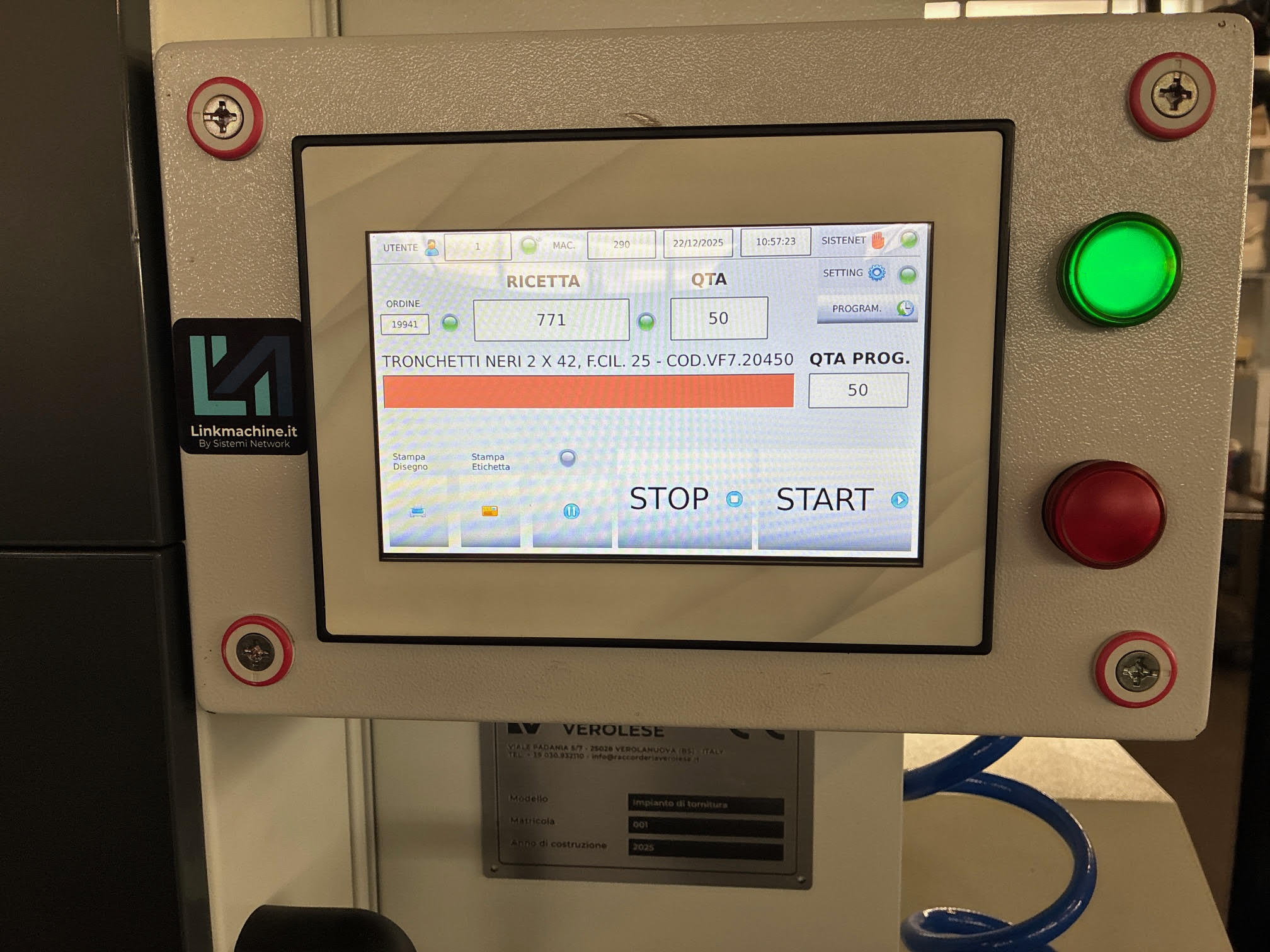 HW Panel - installazione a bordo macchina